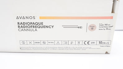 Avanos PMF18-145-10CS Radiopaque/Radiofrequency Cannula 18Ga (x) - Box of 10